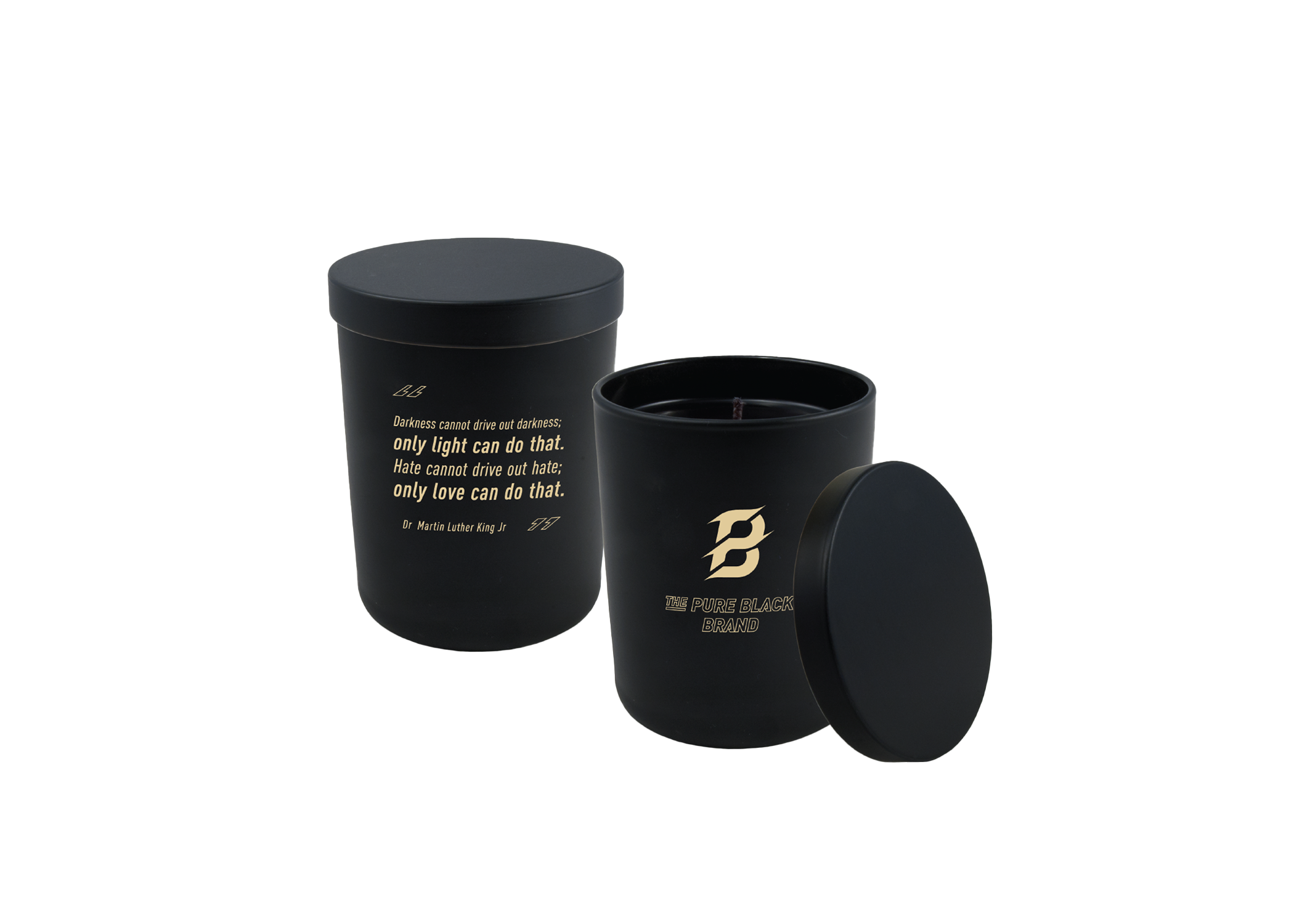 The Black on Black Memorial Candle