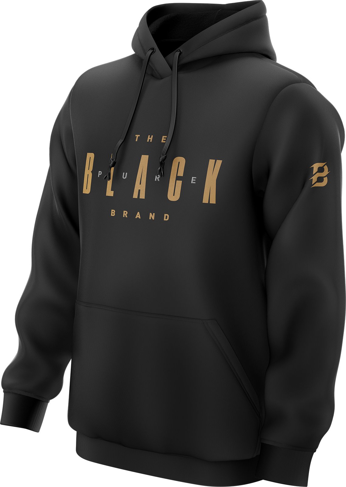 Black Brand Graphic Performance Hoodie