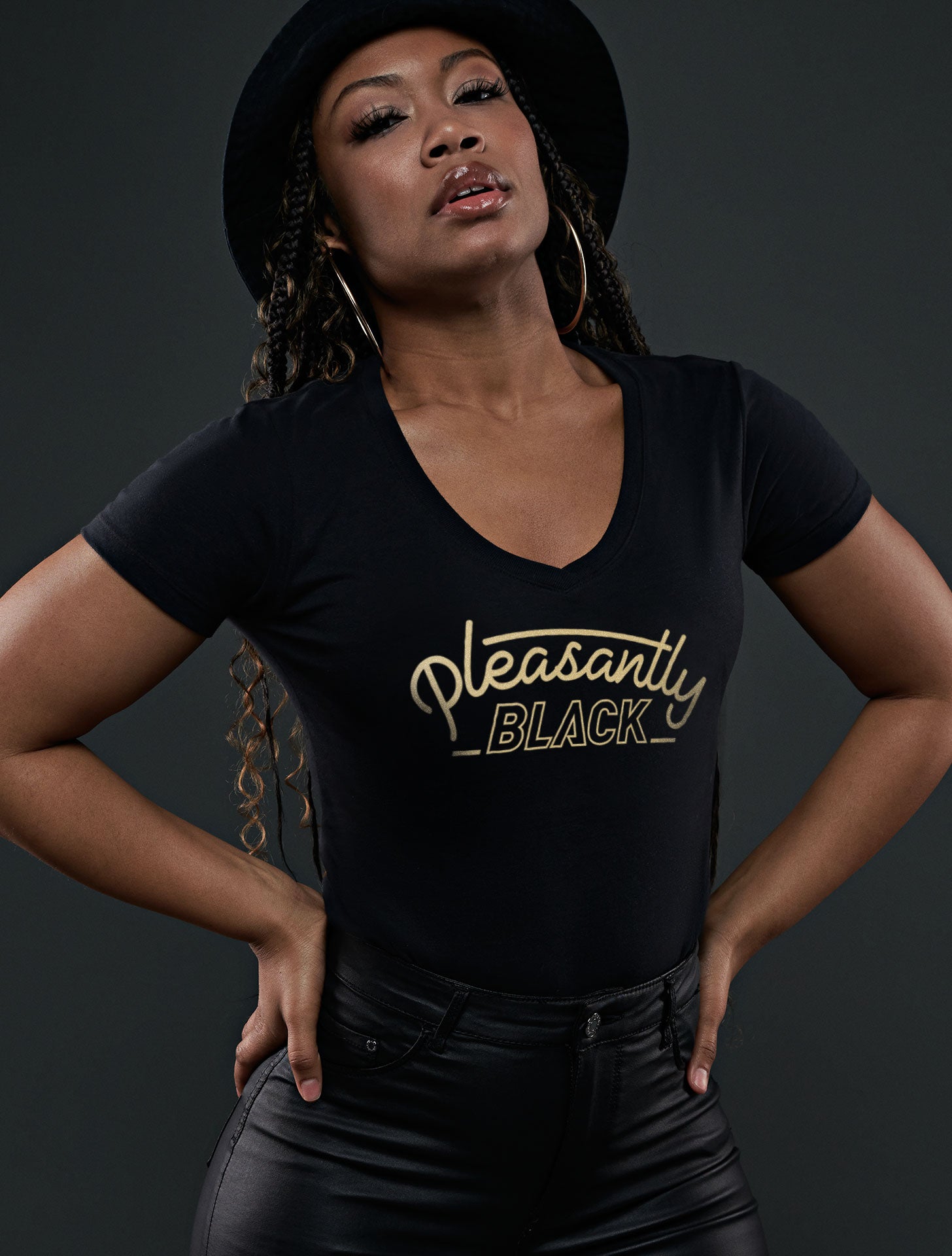 Pleasantly Black Classic V-Neck