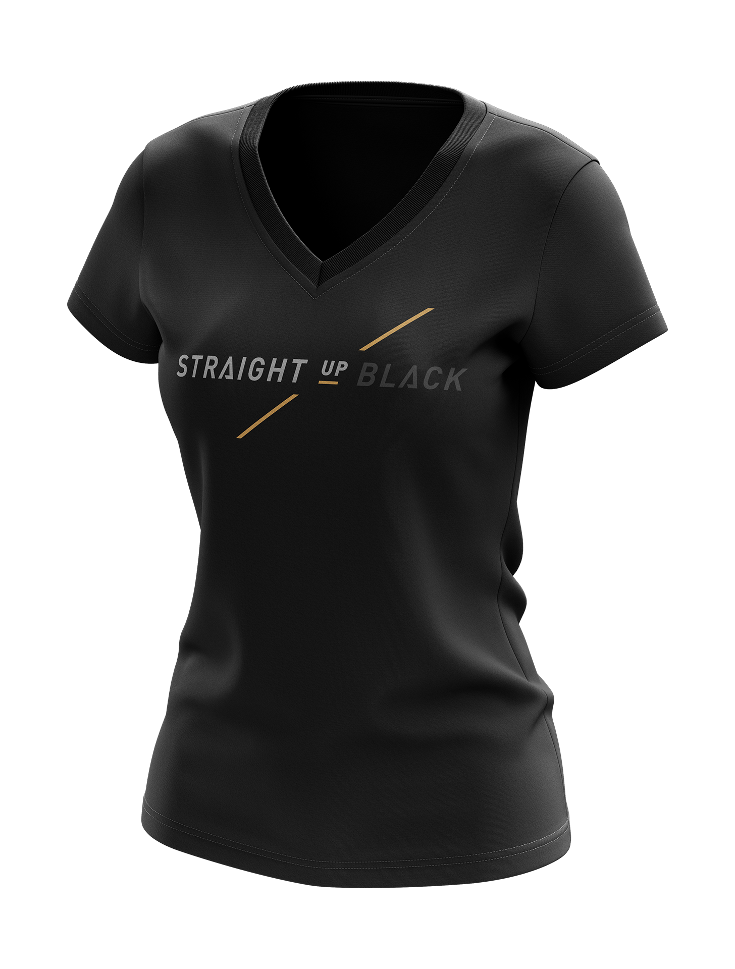 Straight Up Black Classic V-Neck